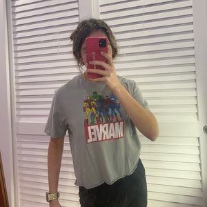 cropped boxy marvel graphic tee